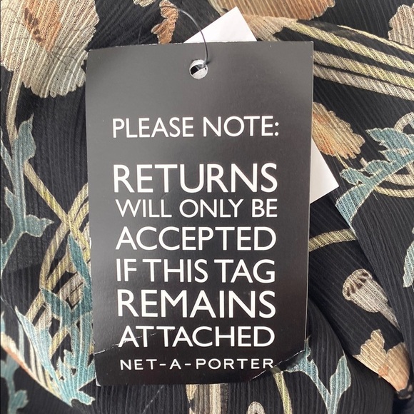 Nanushka Floral Maxi Dress Size Small Button Down Long Sleeve NWT Net-a-Porter - Picture 10 of 10